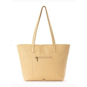 Sak Metro Tote Bag Pebbled Leather Buttercup Retail $169 Travel Storage